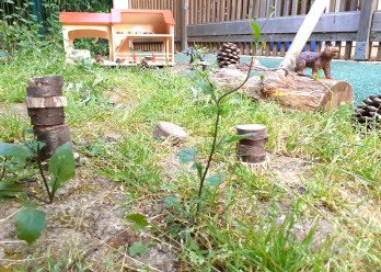 Espace potager au sein de la crèche Babilou Montevrain Dublin