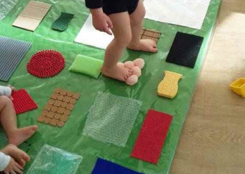 Tapis d'éveil sensoriel pour bébé, tapis activite montessori