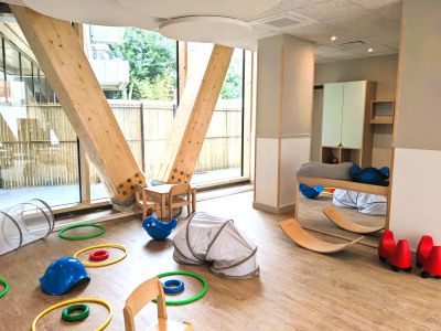 Espace de jeux au sein de la crèche Babilou Toulouse Lascrosses.