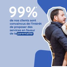 Visuel infographie des résultats du baromètre clients Babilou